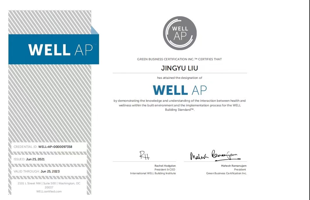 恭喜北京潔卡榮獲WELL AP顧問(wèn)資格